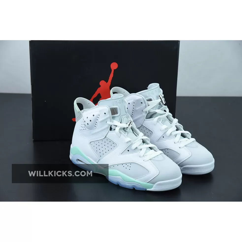 Air Jordan 6 White/Pure Platinum-Mint Foam DQ4914-103 / jordan retro 6 mint