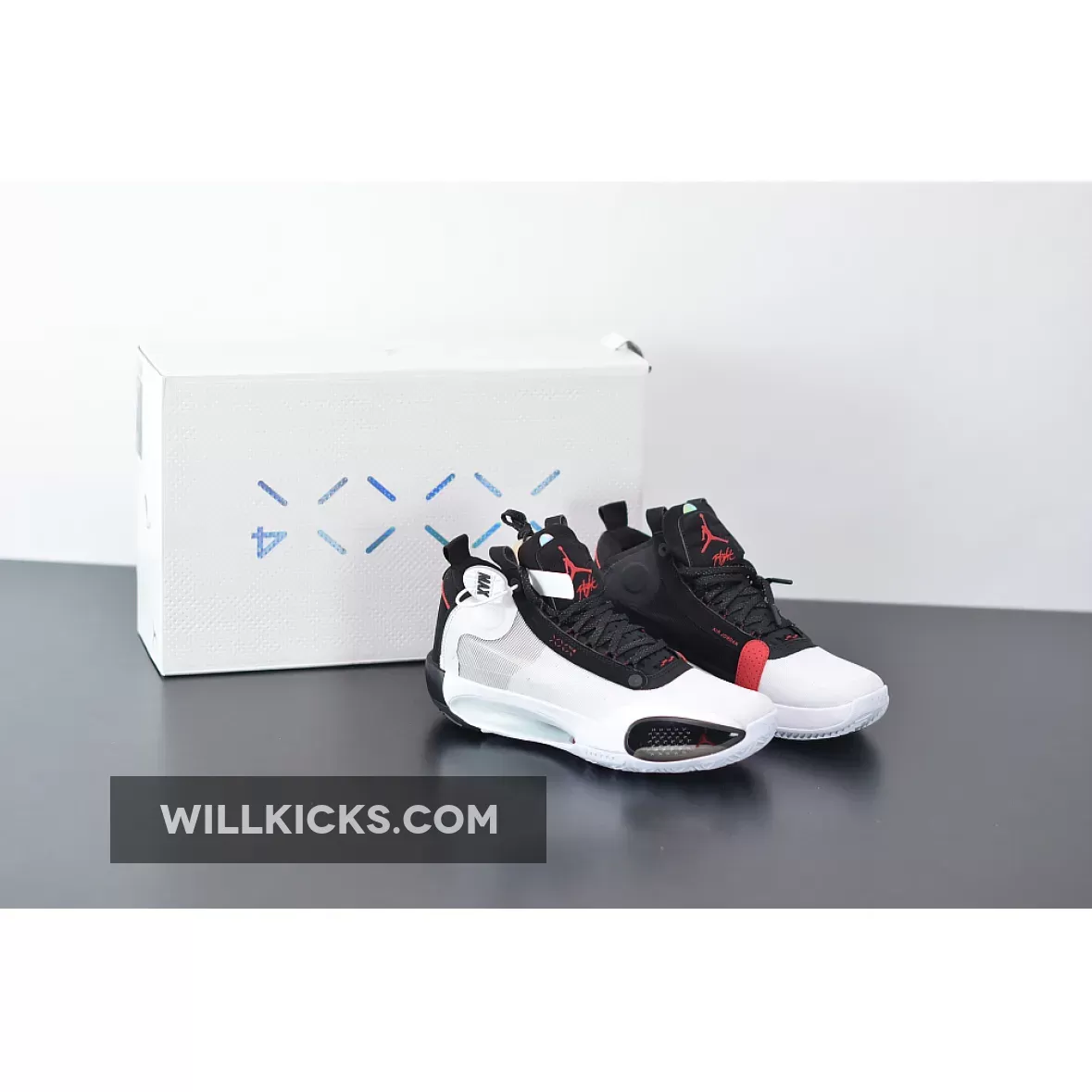 Air Jordan 34 'Bred' White/Orbit Red AR3240-100, air jordan 34 red orbit