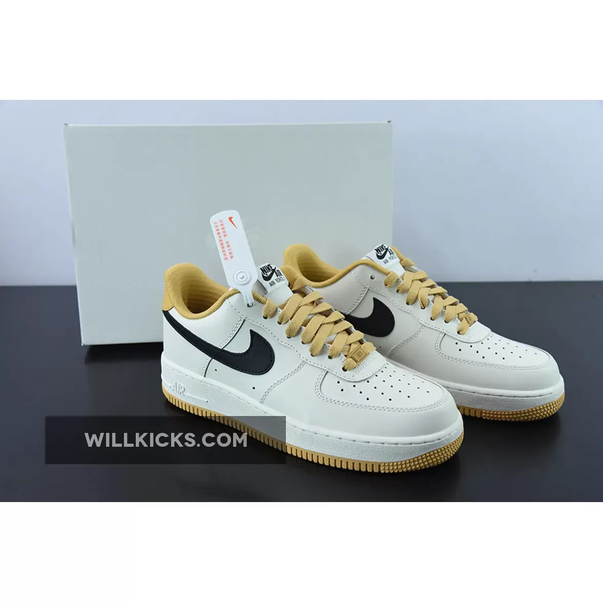 Nike Air Force 1 Low Sail Black Gold FD9063-101 Online Sale