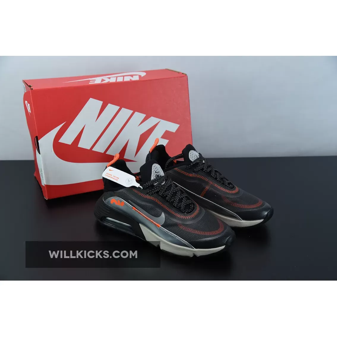 3M x Nike Air Max 2090 Black Metallic Silver Orange / Nike Air Max 2090 Black And Orange CW8611-001