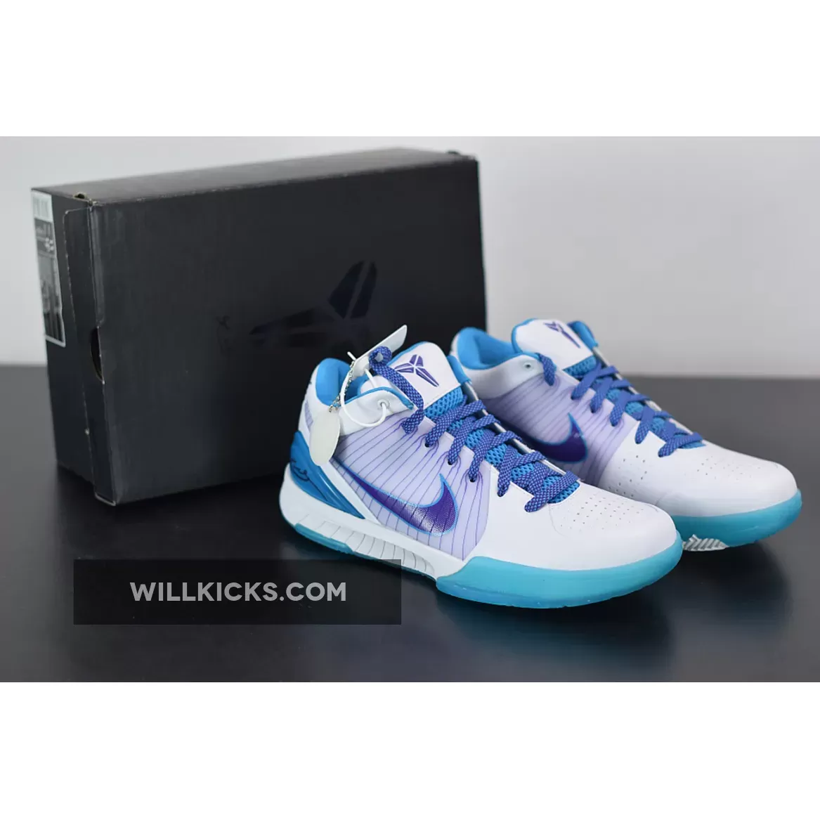 Nike Zoom Kobe 4 Protro White/Orion Blue-Varsity Purple, Blue Kobe 4 AV6339-100