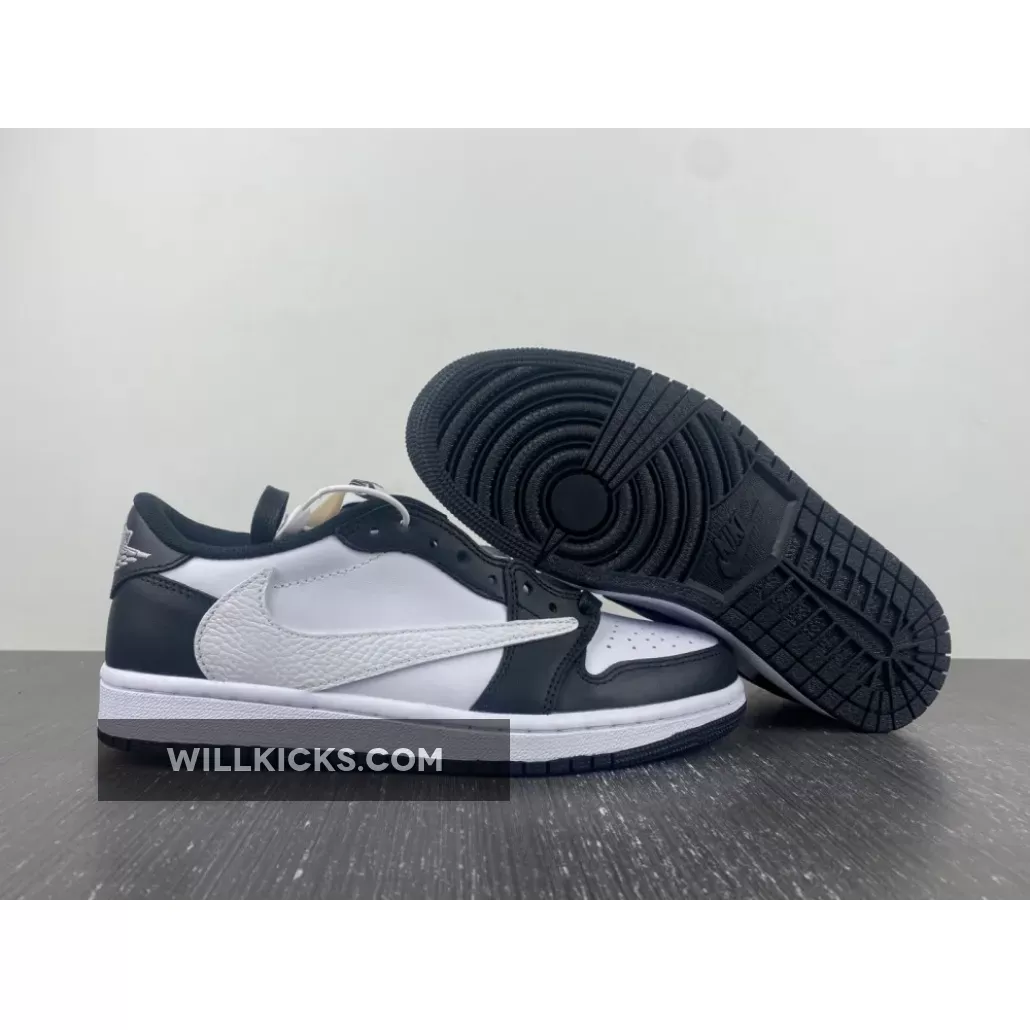 Travis Scott x Air Jordan 1 Low Black White / travis scott black and white