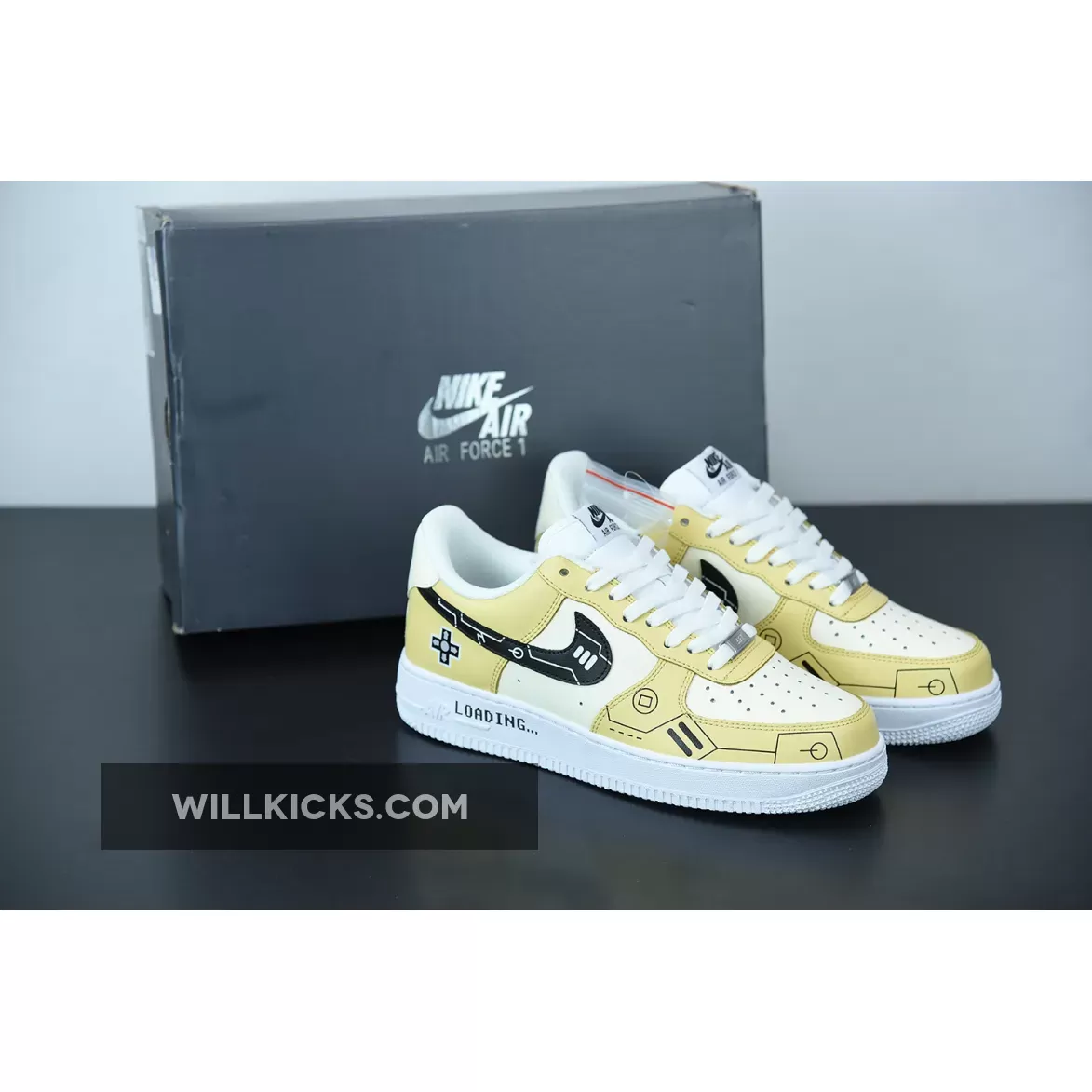 Custom Nike Air Force 1 Low Yellow White By You 1675867573 Discount