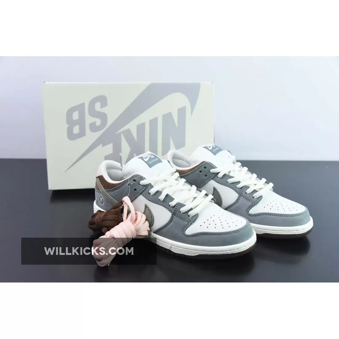 Yuto Horigome x Nike SB Dunk Low Grey White FQ1180-001 - silver nike dunks