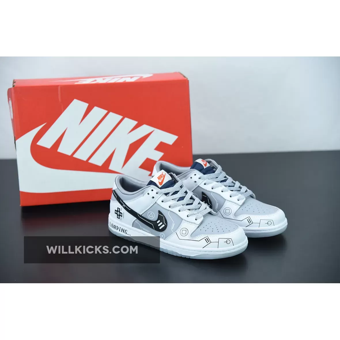 Custom Nike Dunk Low White/Cool Grey-Black 1675867013 New Releases