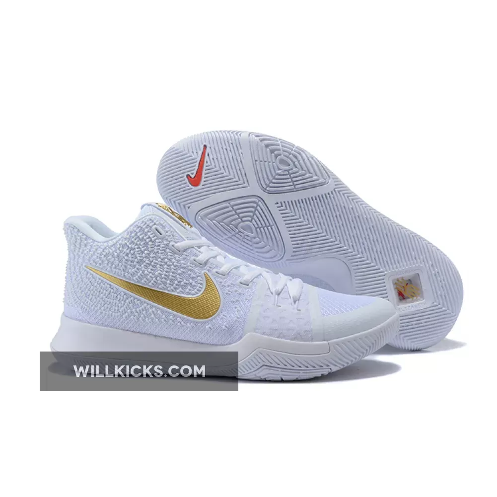 Nike Kyrie 3 'Christmas' White/Metallic Gold 852396-902 - nike kyrie 3 white/metallic gold