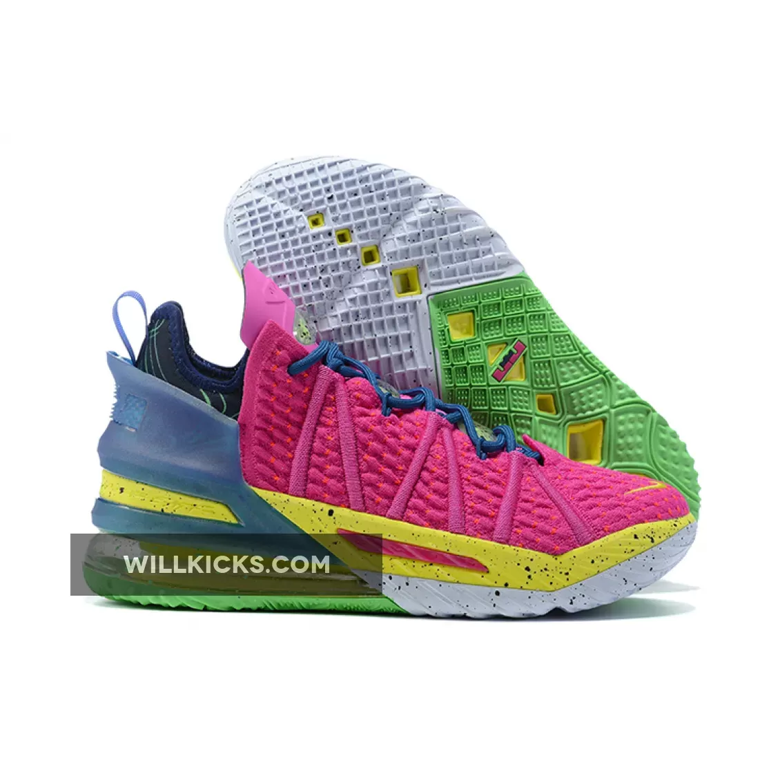 Lebron 18 Online Outlet / Nike LeBron 18 'Los Angeles By Night' Pink Prime/Multicolor DB8148-600