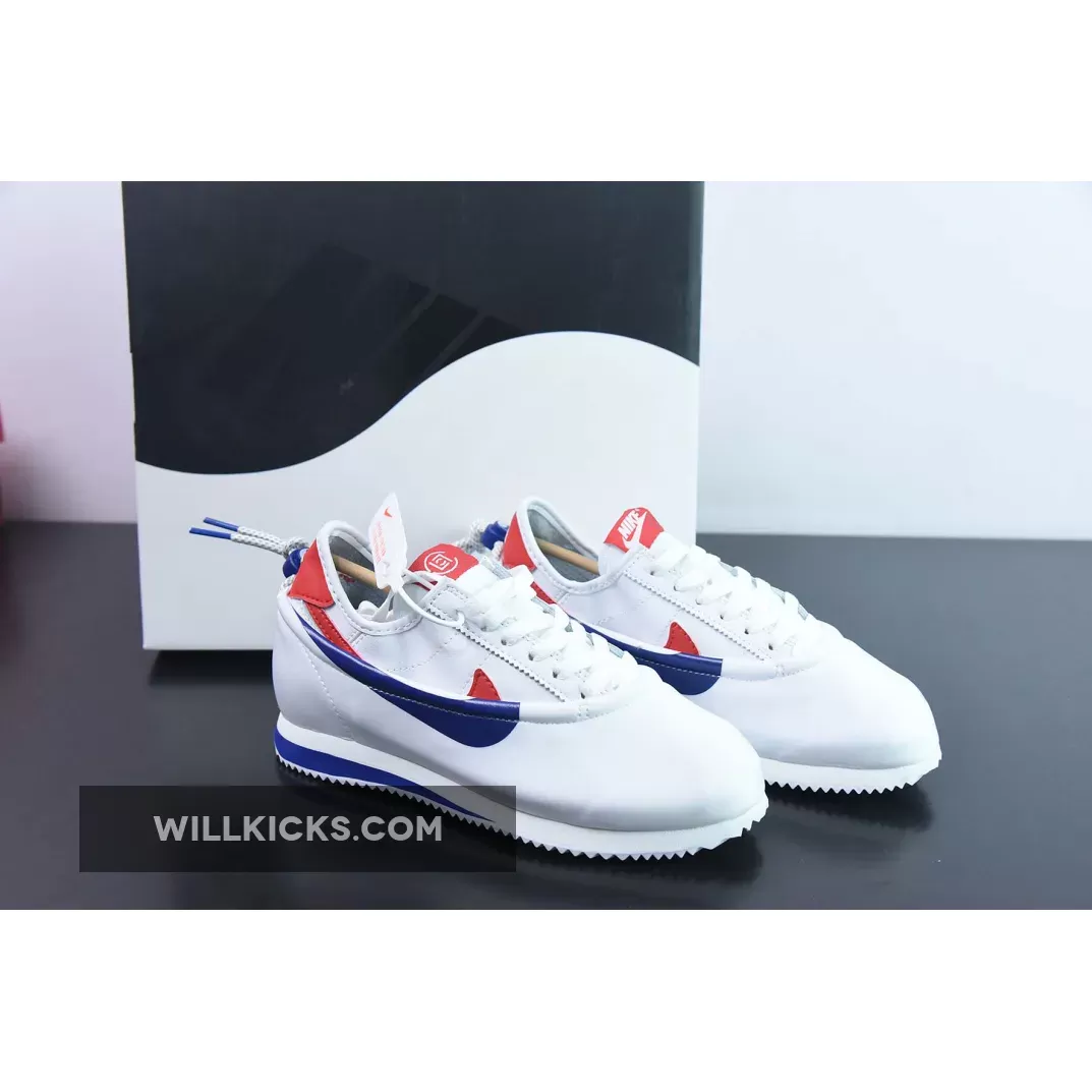 CLOT x Nike Cortez "Forrest Gump" White/Game Royal-Red DZ3239-100