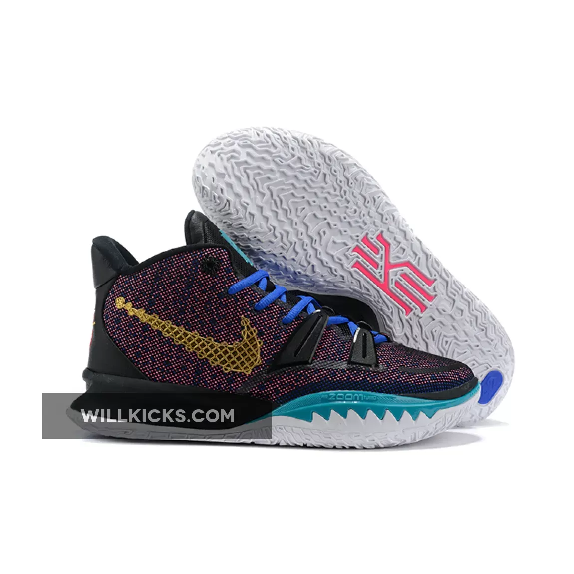 Nike Kyrie 7 'CNY' Black/Spirit Teal/Hyper Pink/Metallic Gold CQ9326-006 #kyrie 7 cny