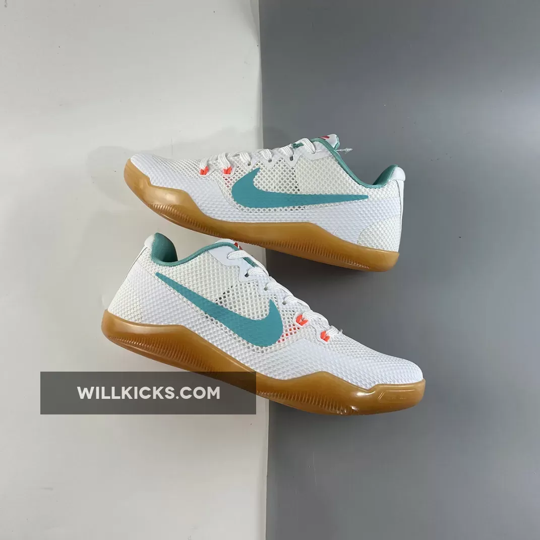 ​Nike Kobe 11 EM Low 'Summer' White/Washed Teal-Bright Crimson 836183-103 / kobe 11 low em