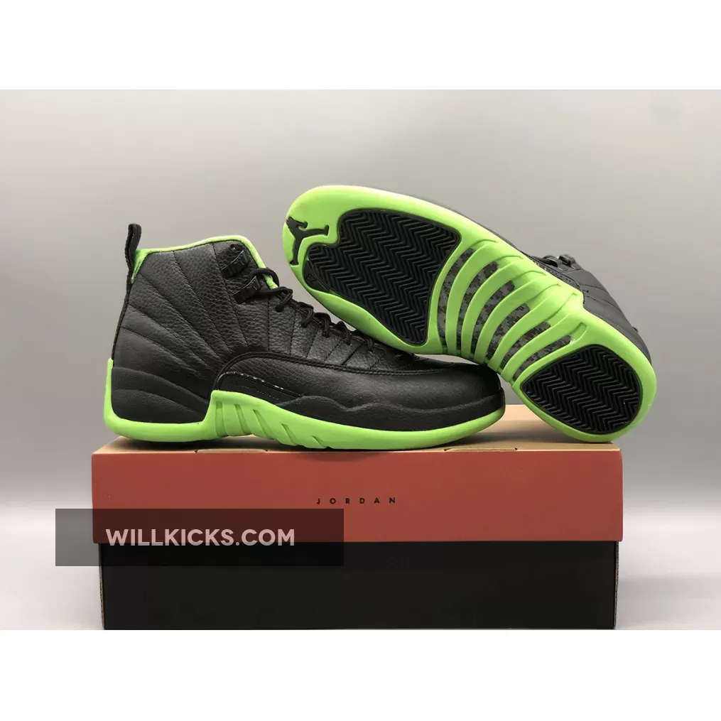 Air Jordan 12 Black/Neon Green 1677224352 For Sale