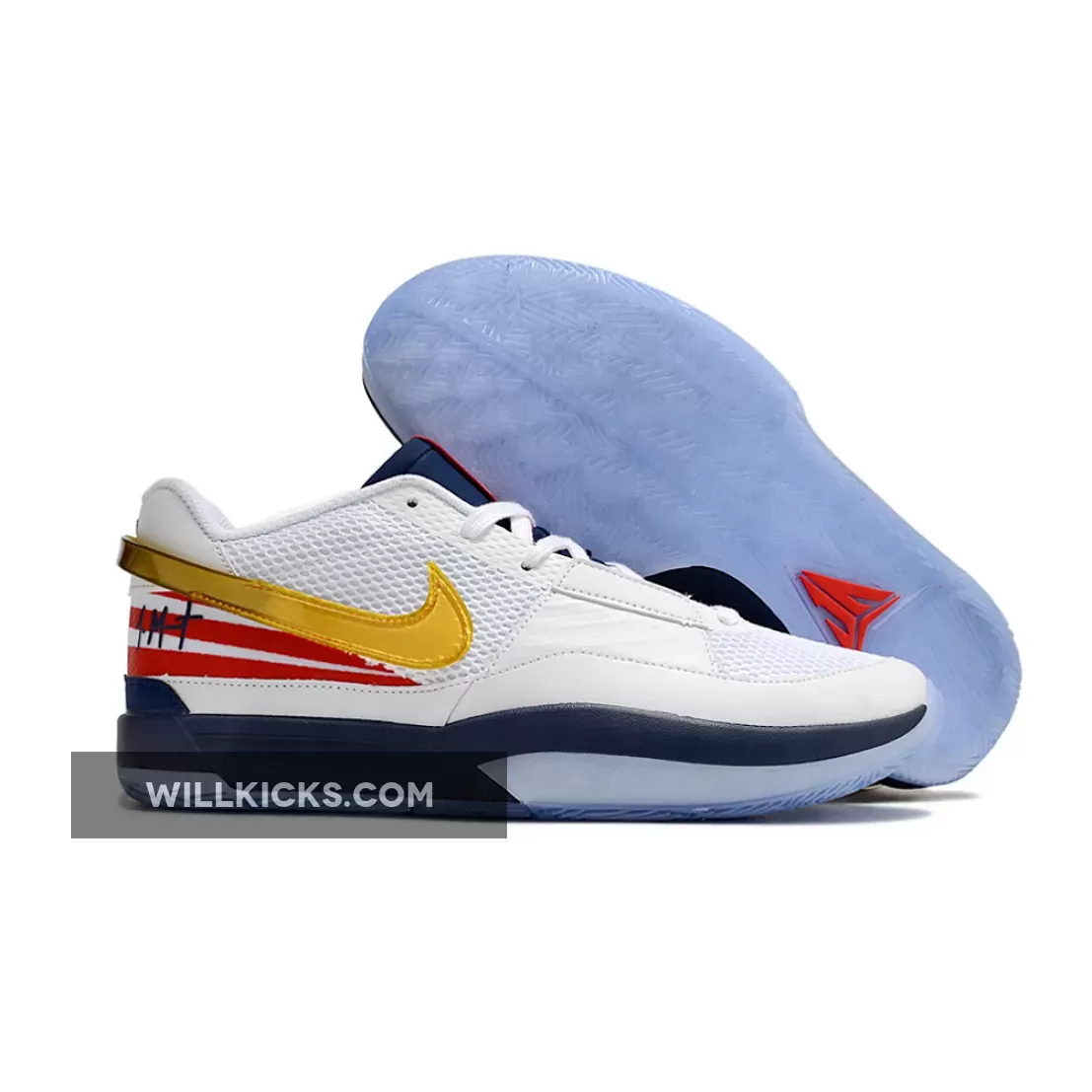 Nike JA 1 'USA' White Navy Gold Red 1678363070 Discount