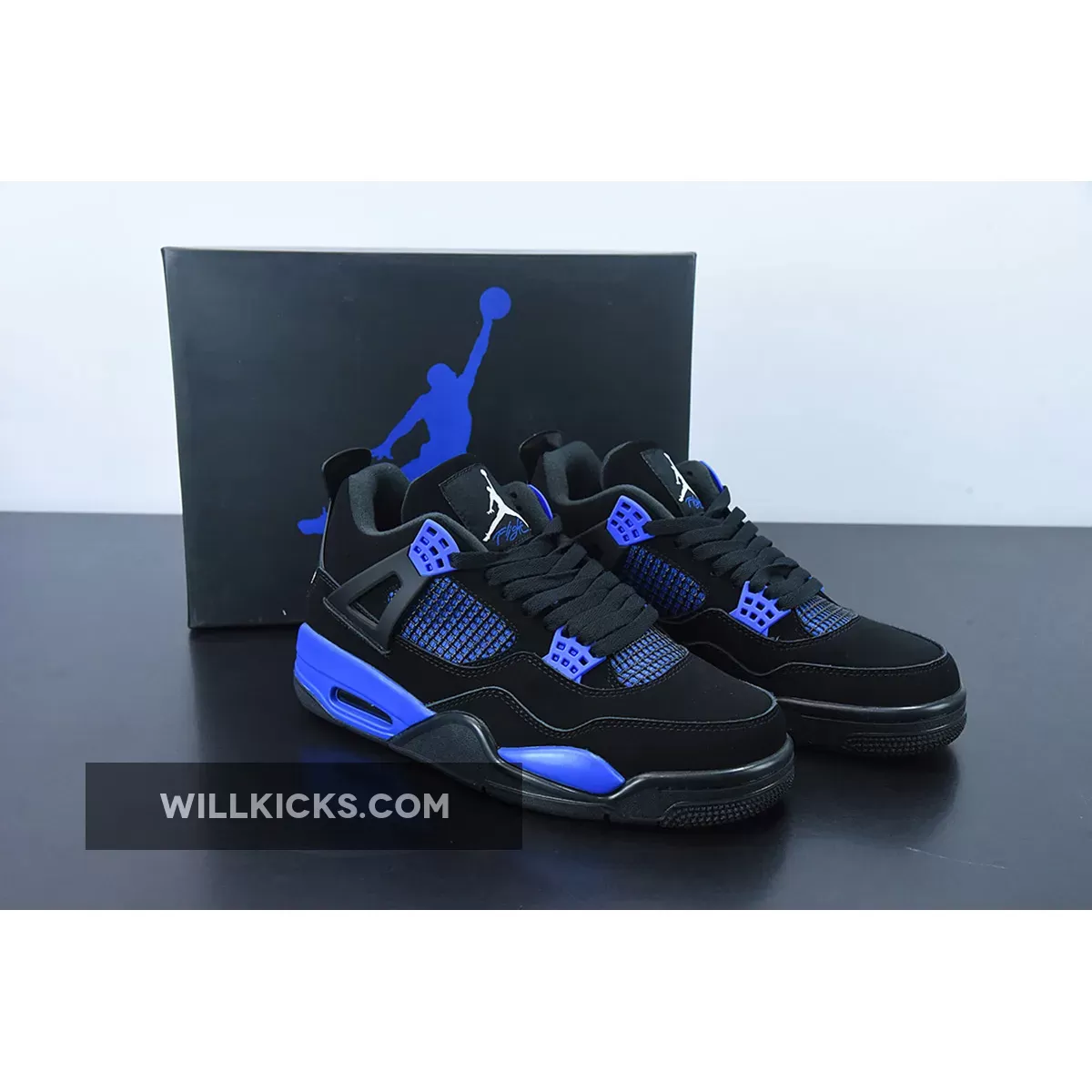 Air Jordan 4 Black Royal Blue, jordan 4 blue and white and black