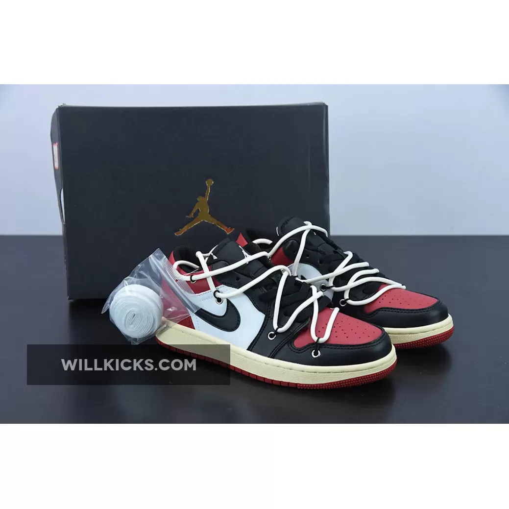 Custom Air Jordan 1 Low 'Chicago' Red Black White / jordan 1 chicago for sale