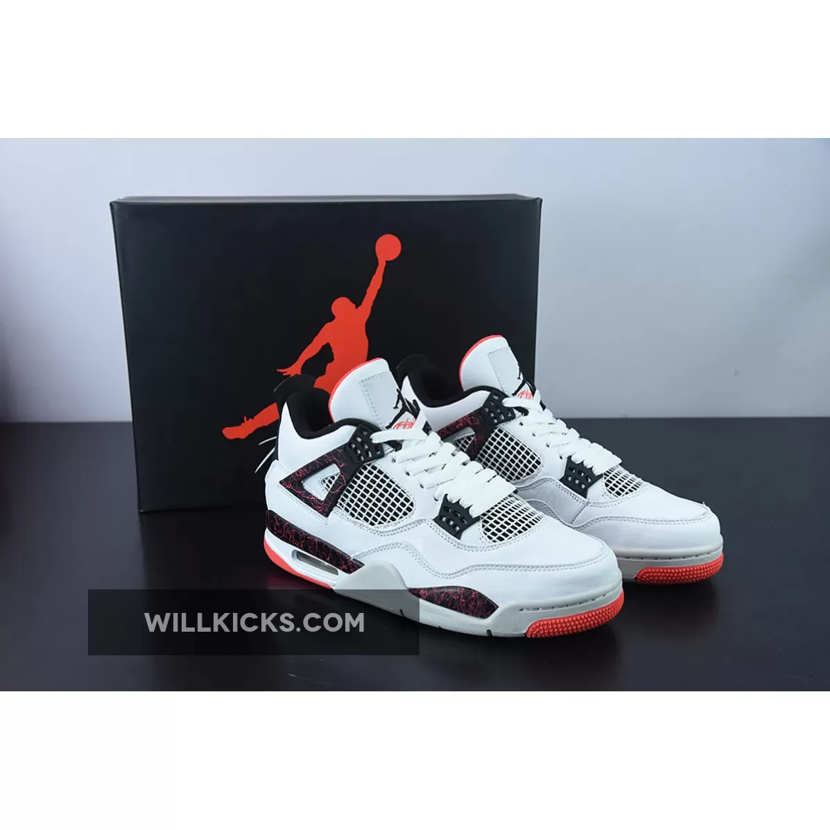 Air Jordan 4 'Flight Nostalgia' White/Black-Bright Crimson-Pale Citron 308497-116 - jordan 4 crimson where to buy