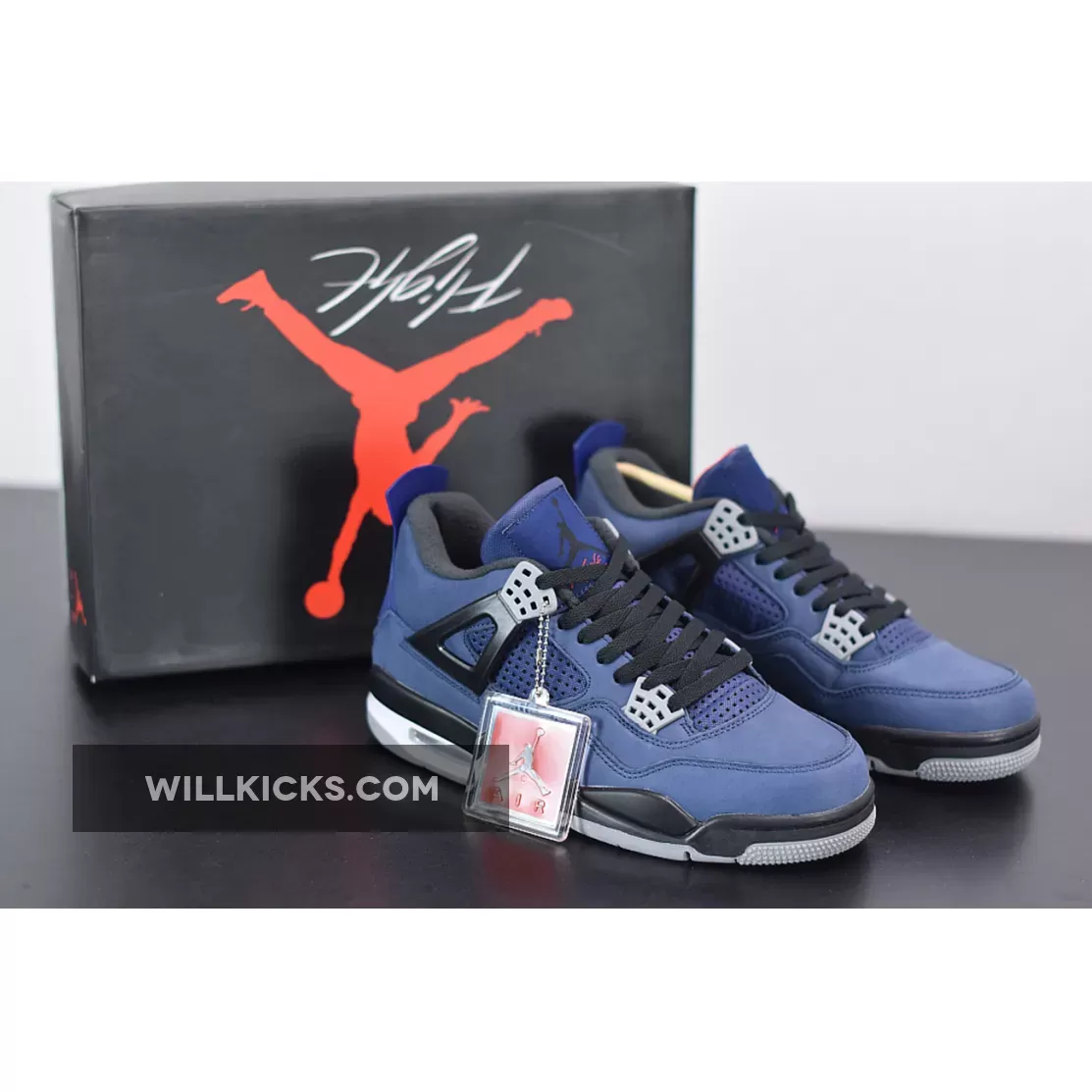 Air Jordan 4 WNTR Loyal Blue Habanero Red Black CQ9597-401 / winterized 4's