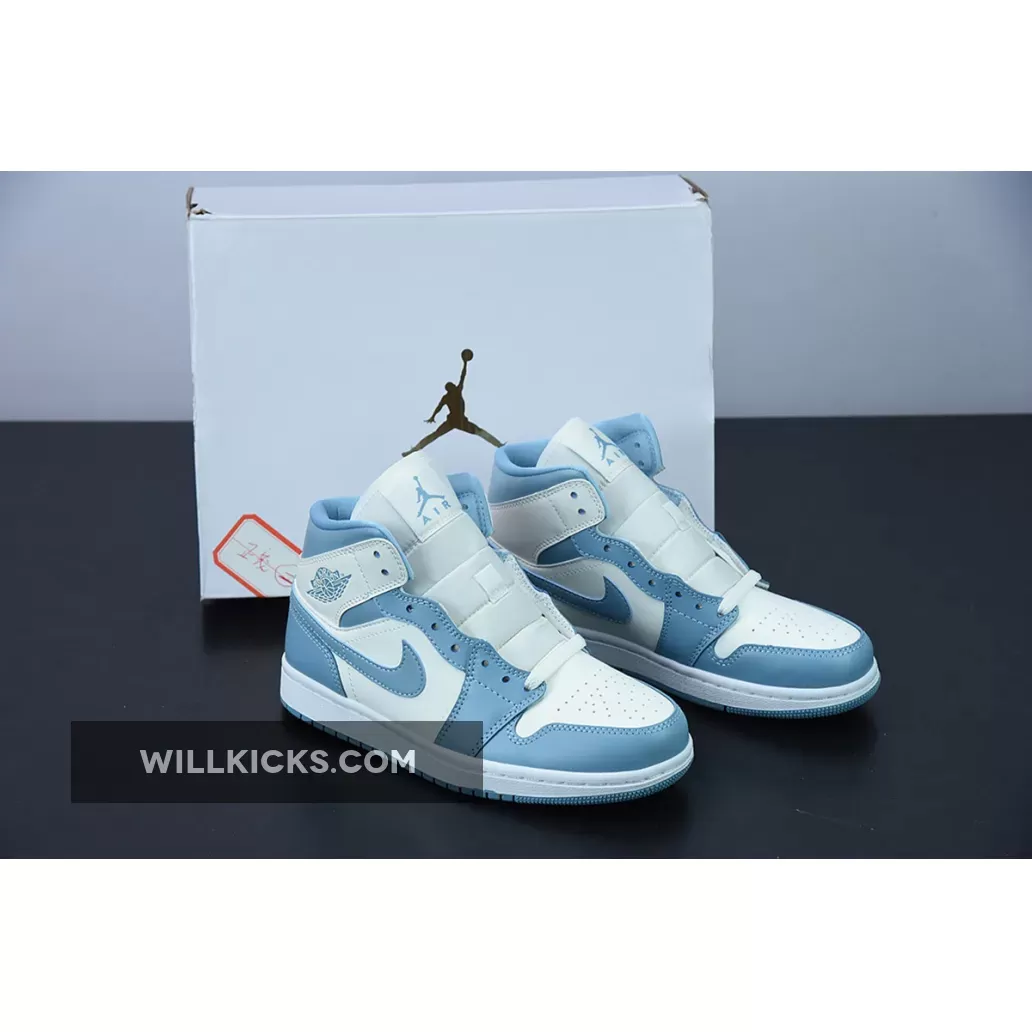 Air Jordan 1 Mid ‘UNC’ University Blue/White BQ6472-141