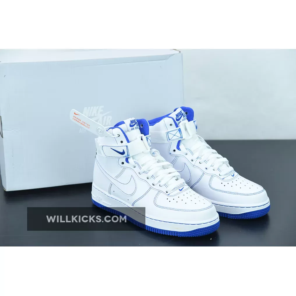 Nike Air Force 1 High White/Royal Blue CV1753-101 / royal blue nike air force 1 high top