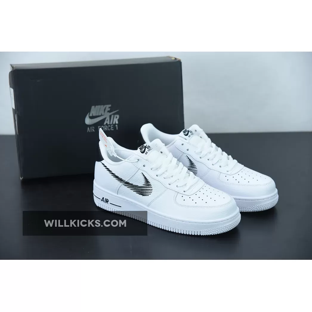 Nike Air Force 1 Low 'Zig Zag' White/Black - nike zig zag shoes