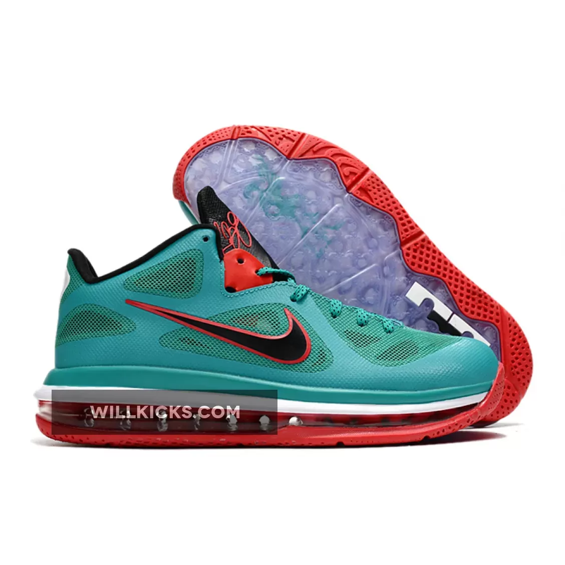 Nike LeBron 9 Low 'Reverse Liverpool' Green/Black-Red-White DQ6400-300 / reverse liverpool lebron