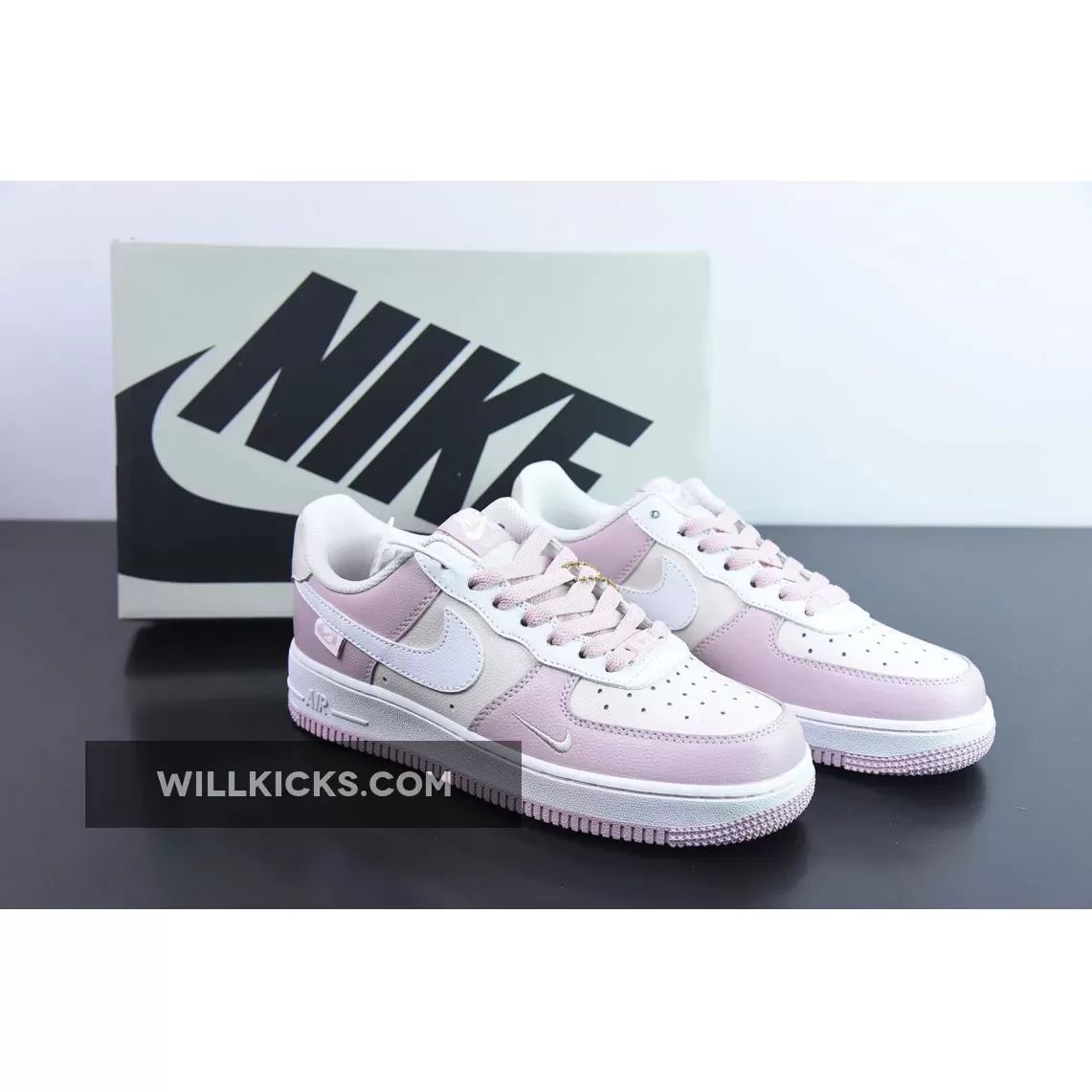 Custom Nike Air Force 1 White Pink 1682244365 Online Sale