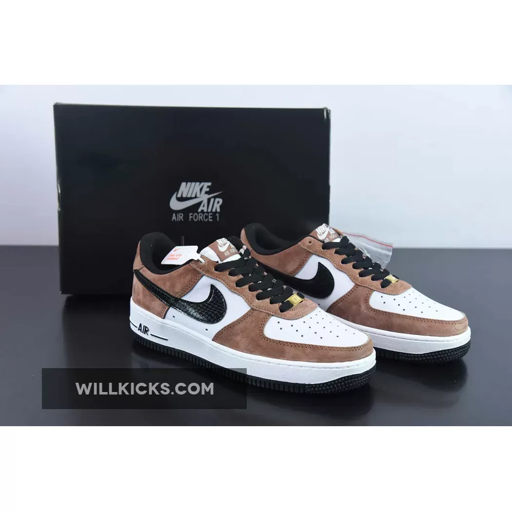 Custom Nike Air Force 1 Low Brown White Black 1678686095 New Releases