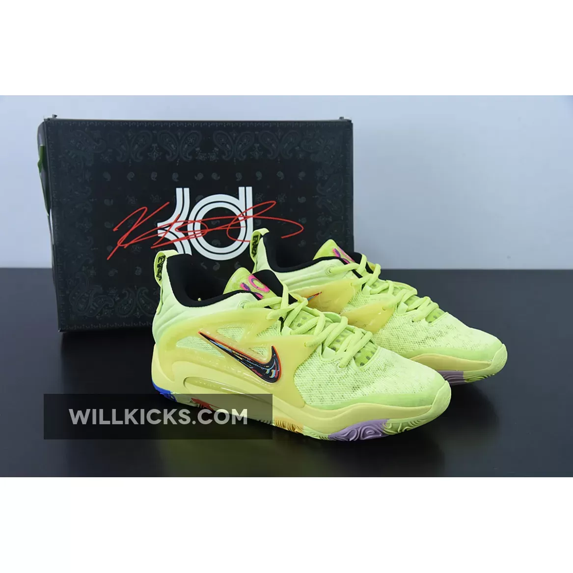 Nike KD 15 Light Lemon Twist/Bright Crimson-Black DM1056-700 kd 15 lemon twist