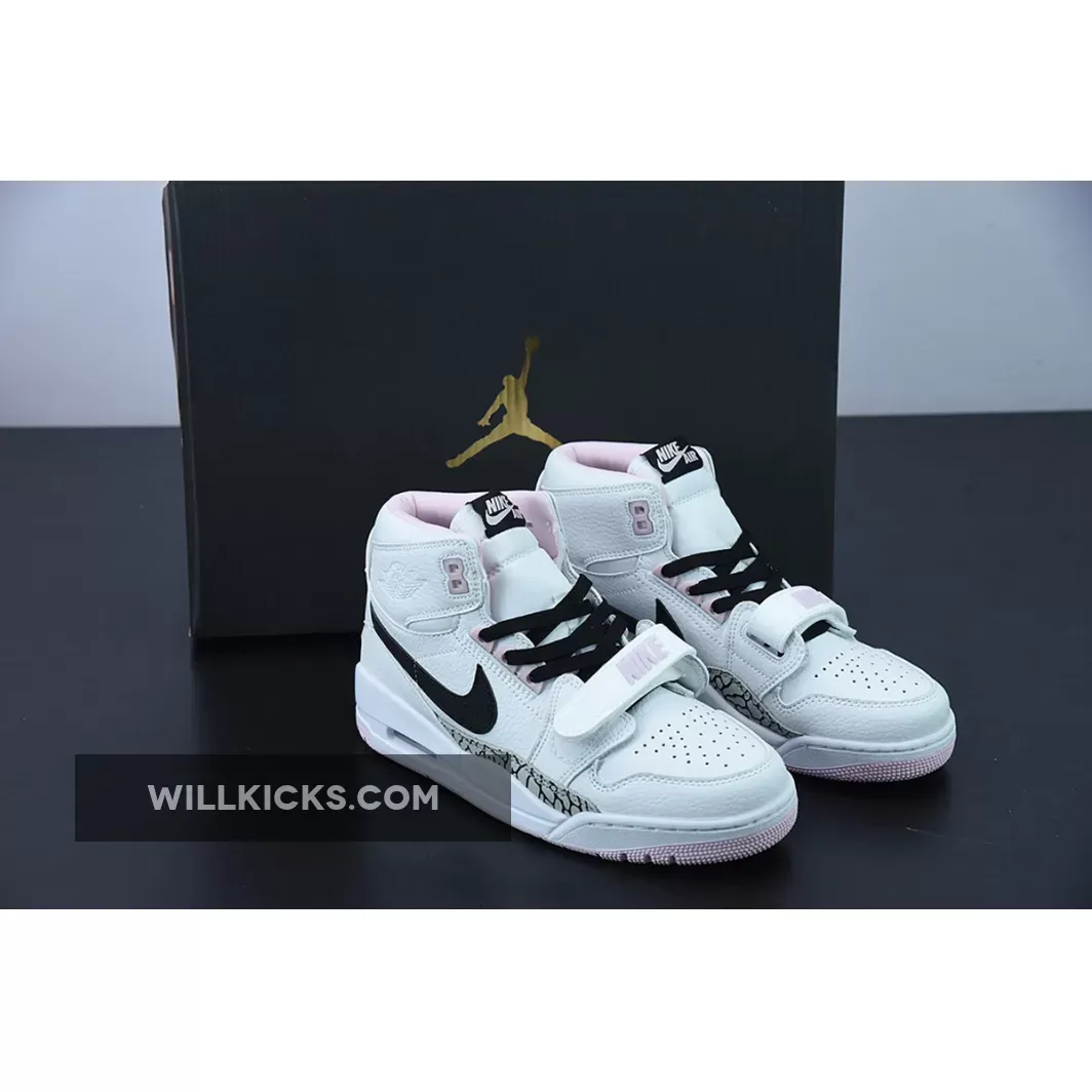 Jordan Legacy 312 White Black Pink Foam AT4040-106, jordan legacy 312 white black pink foam