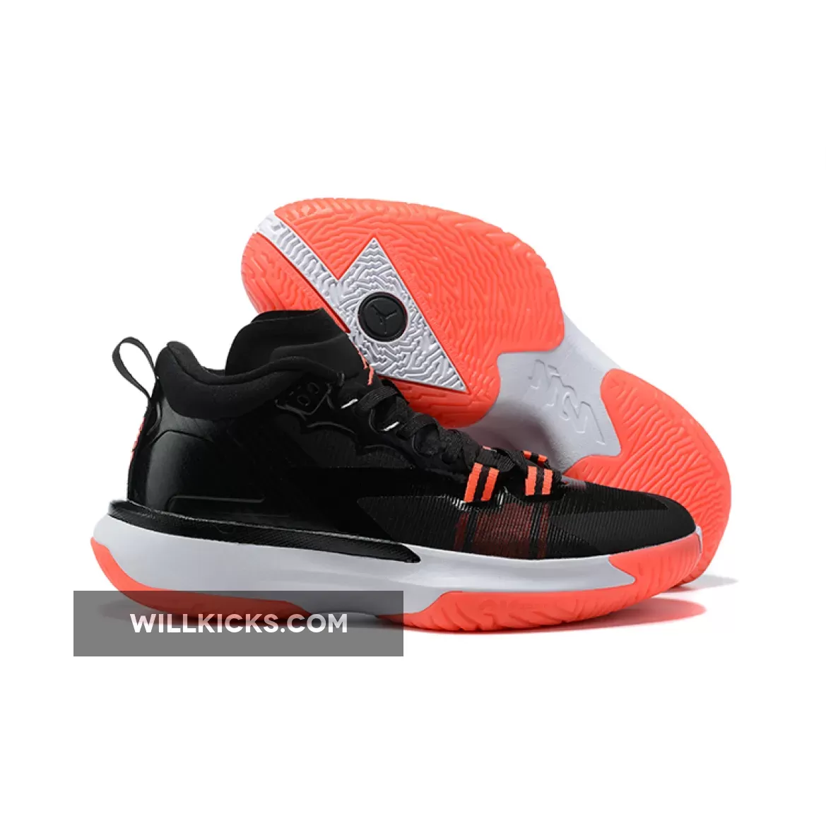 Jordan Zion 1 Black/White/Bright Crimson / jordan zion 1 black and white