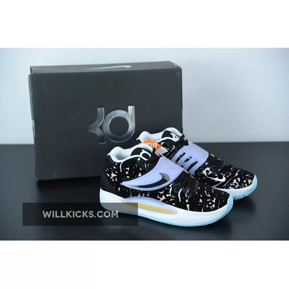 Nike KD 14 Black/White-Copa-Melon Tint CW3935-001 / kd 14 size 9.5