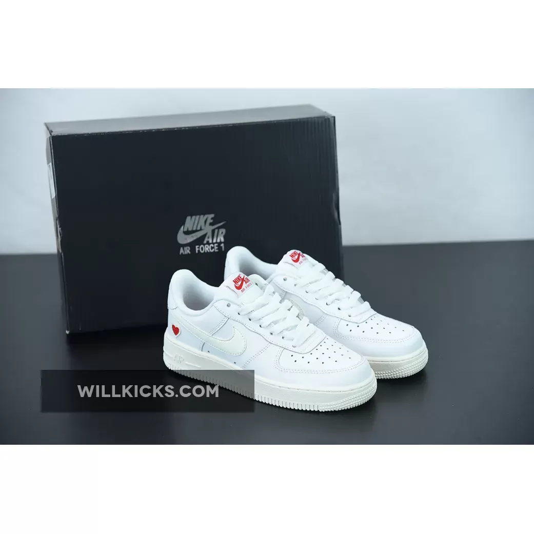 Nike Air Force 1 Low 'Valentine's Day 2021' White/Sail-University Red DD7117-100 Discount