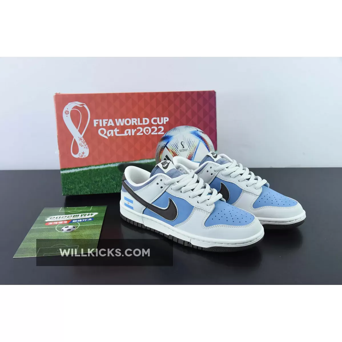 Custom Nike Dunk Low 'Argentina' White Blue / nike dunk low argentina