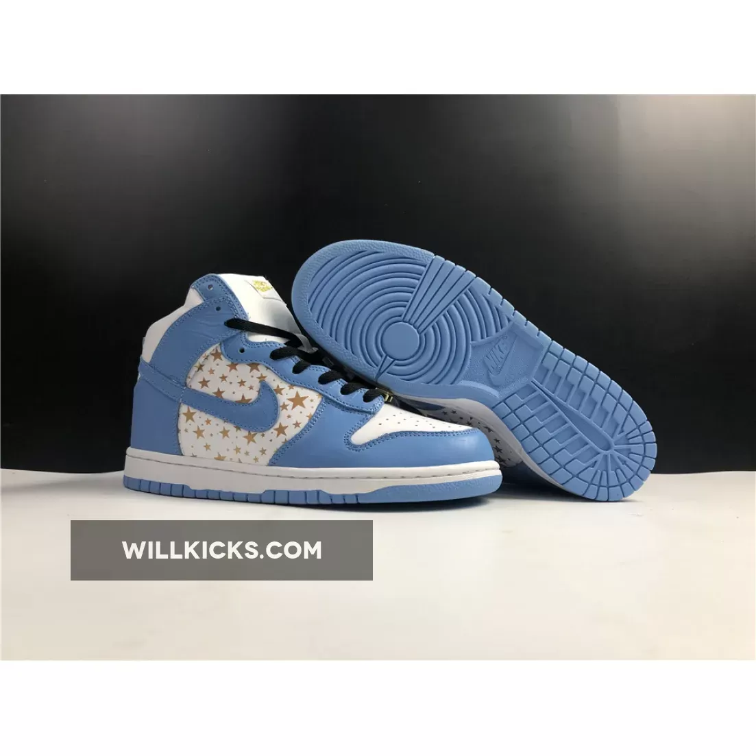 Supreme x Nike SB Dunk High Pro White/University Blue 307385-181 - university blue dunk high