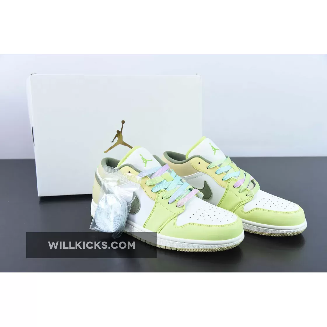 Air Jordan 1 Low White Volt Green Tan FD9906-131 New Releases