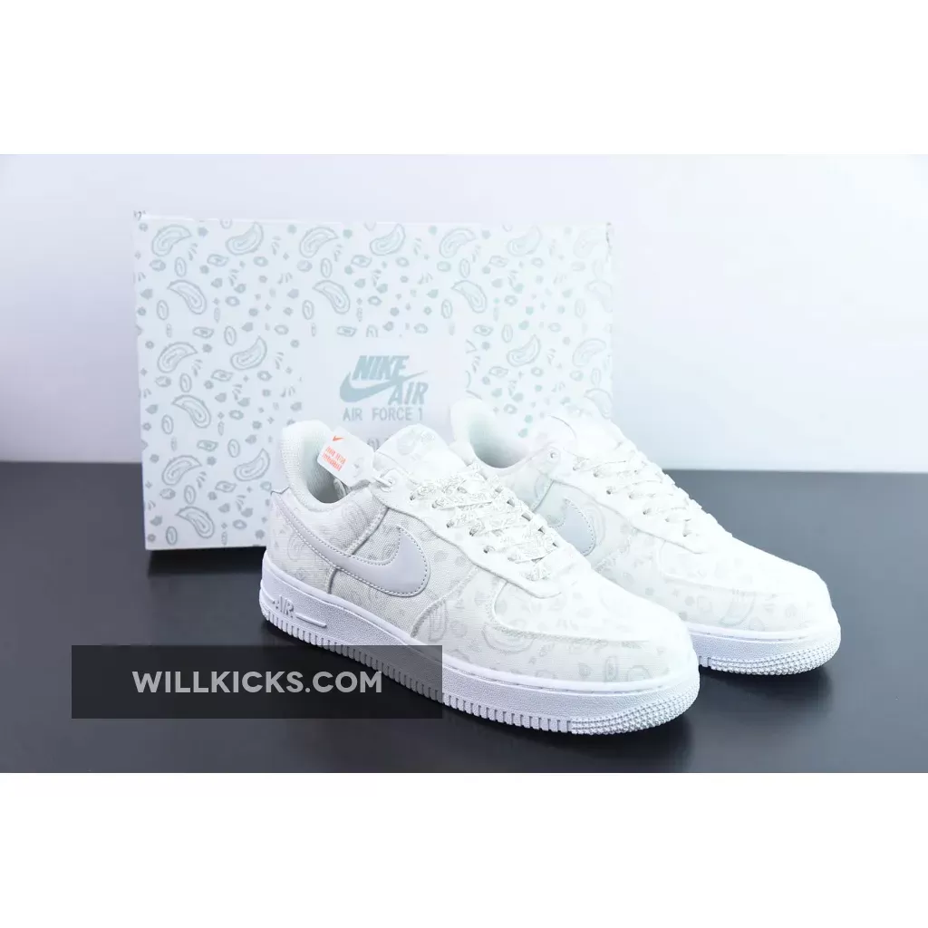 Custom Nike Air Force 1 Low White Paisley 1681275510 New Releases