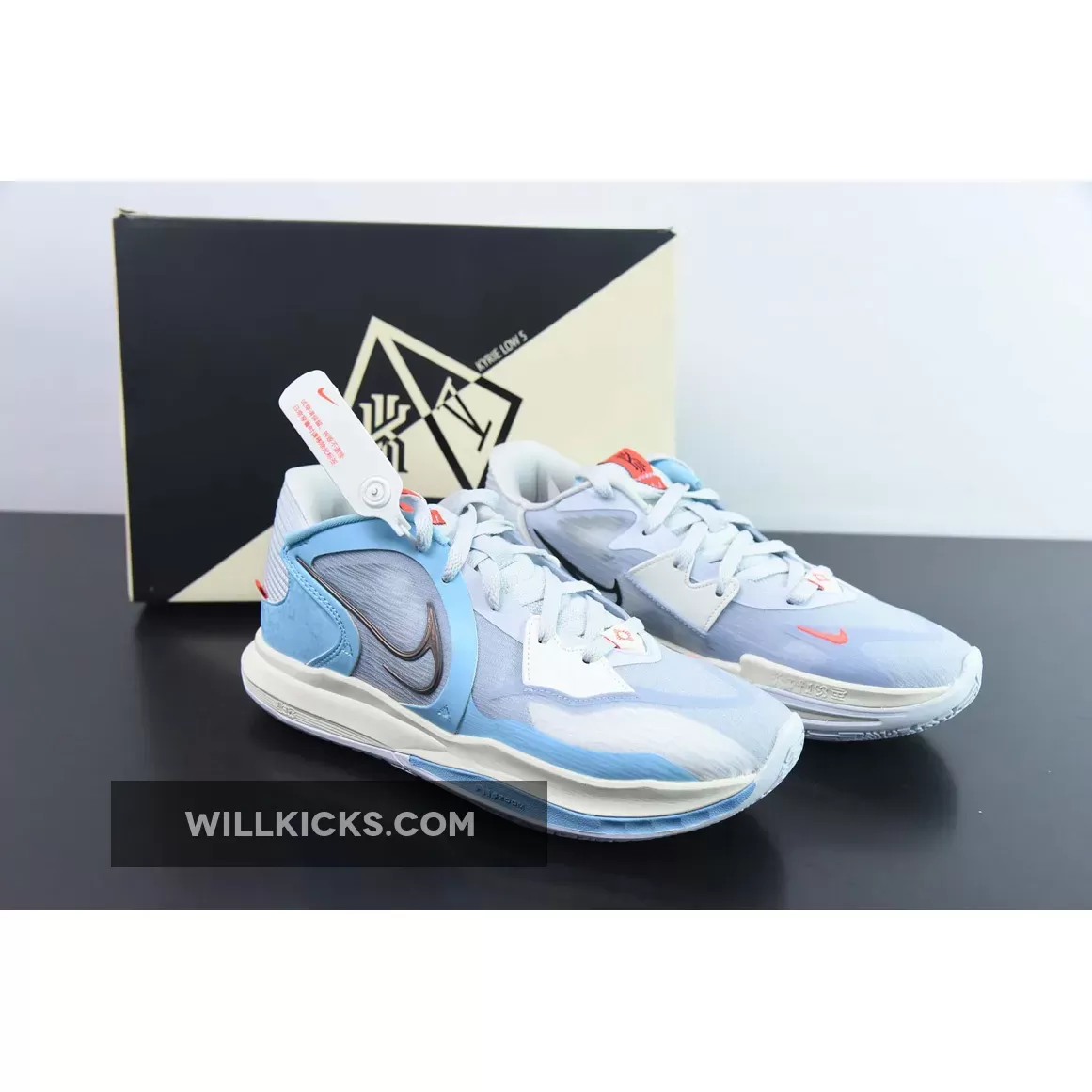 Nike Kyrie Low 5 Football Grey/Black/Blue Chill/Sail DJ6012-003 - nike kyrie low 5