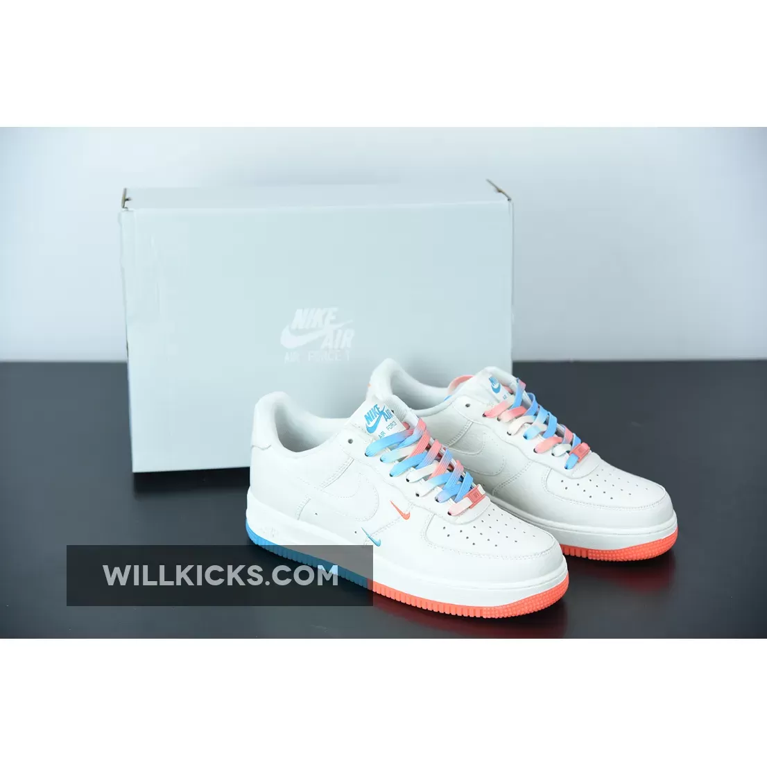 Nike Air Force 1 Low 07 White Blue Orange / orange and white nike shoes