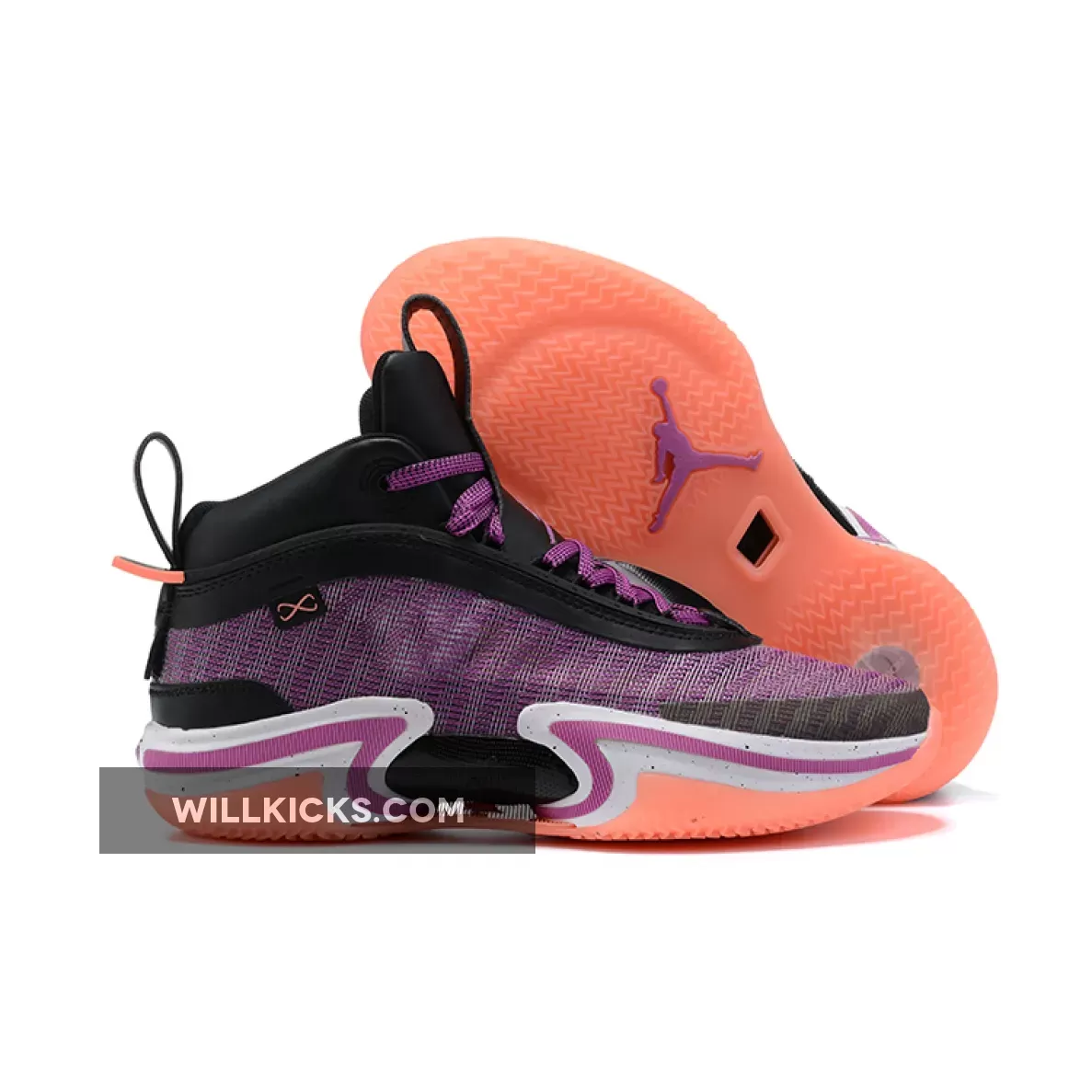 Air Jordan 36 'First Light' Black/White-Bright Mango-Hyper Violet, air jordan 36 purple