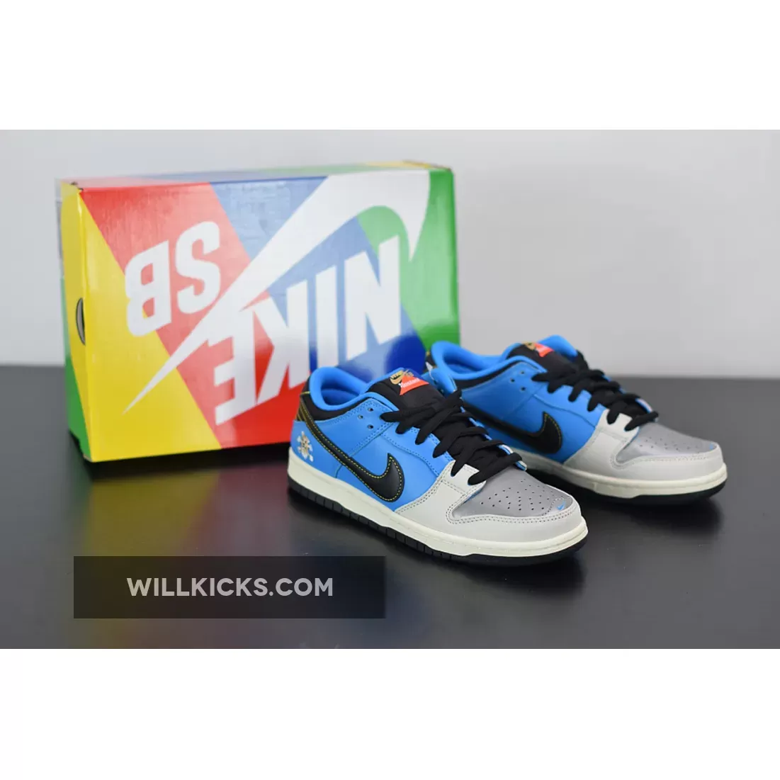 Nike Sb Dunk Low Pro 'Instant Skateboards' Blue Hero/Pale Ivory/Black - instant skateboard dunk