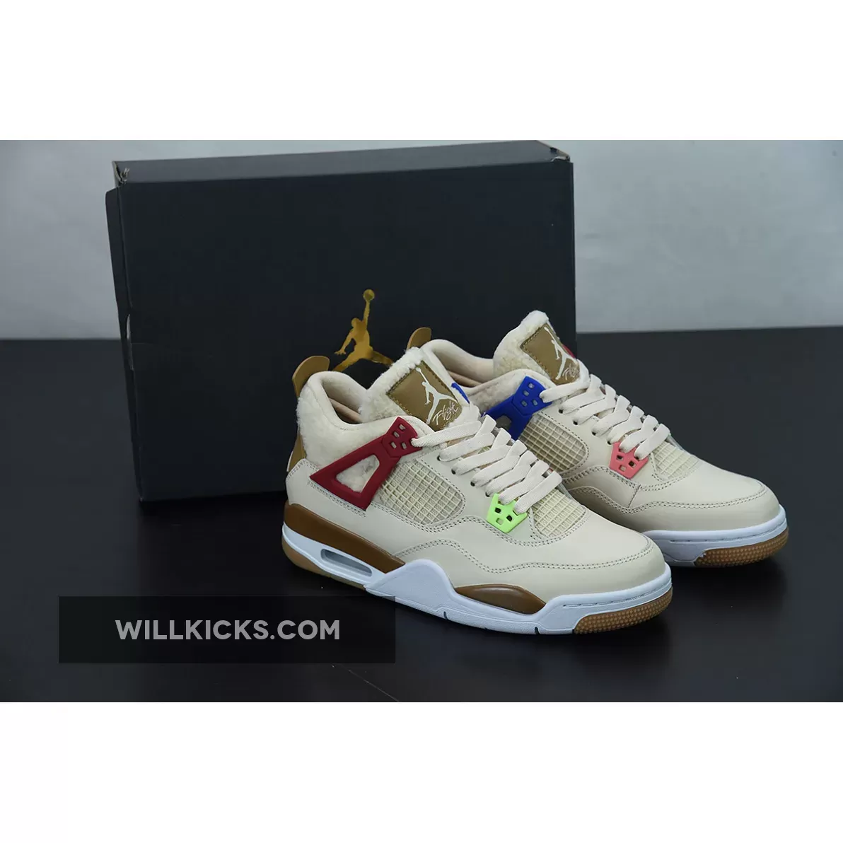 Air Jordan 4 'Where The Wild Things Are' DH0572-264, jordan retro 4 beige red volt