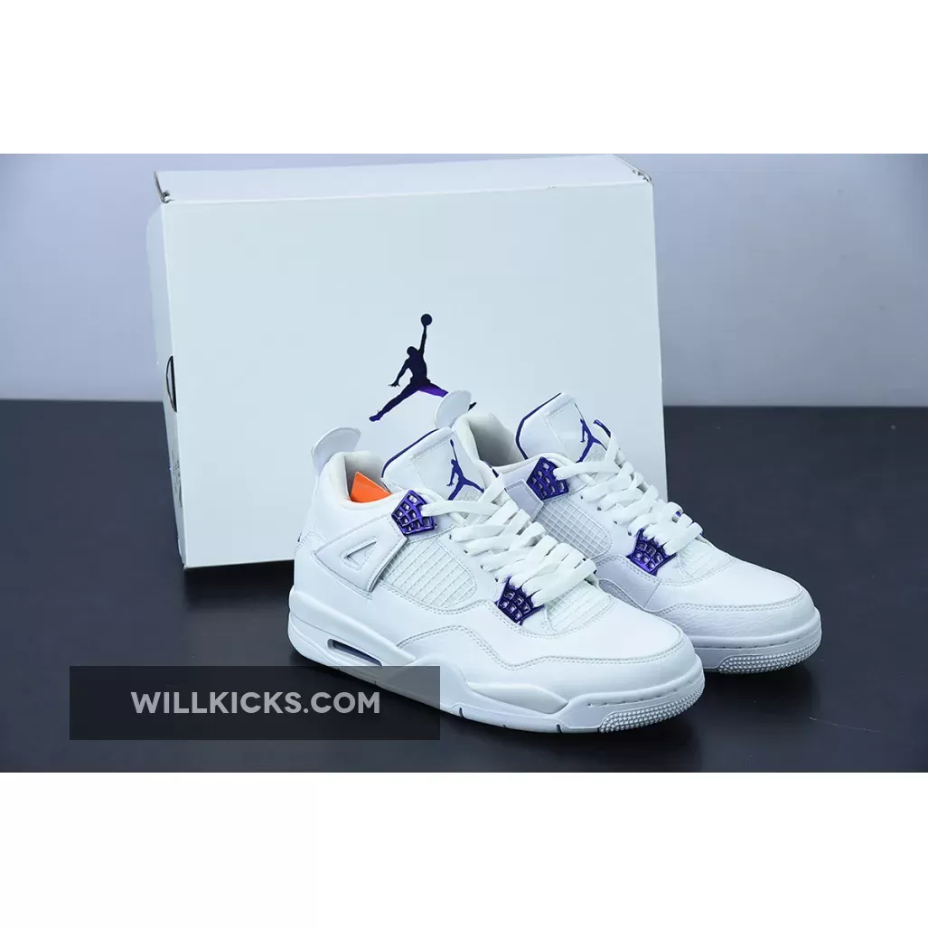 Air Jordan 4 Retro 'Metallic Purple' White/Court Purple CT8527-115 / metallic purple jordan 4s