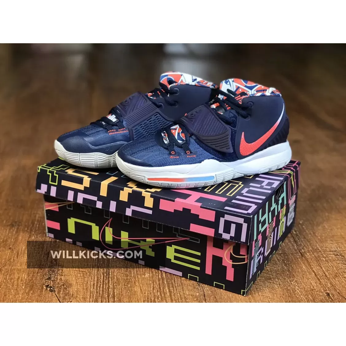 Nike Kyrie 6 'USA' Midnight Navy Red #kyrie 6 navy blue