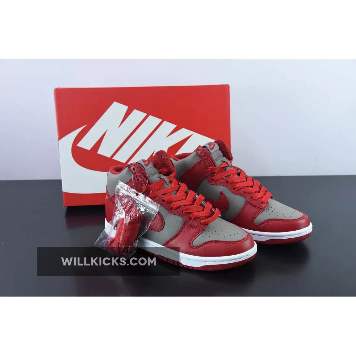 Nike Dunk High 'UNLV' Soft Grey/University Red 850477-001 Restock