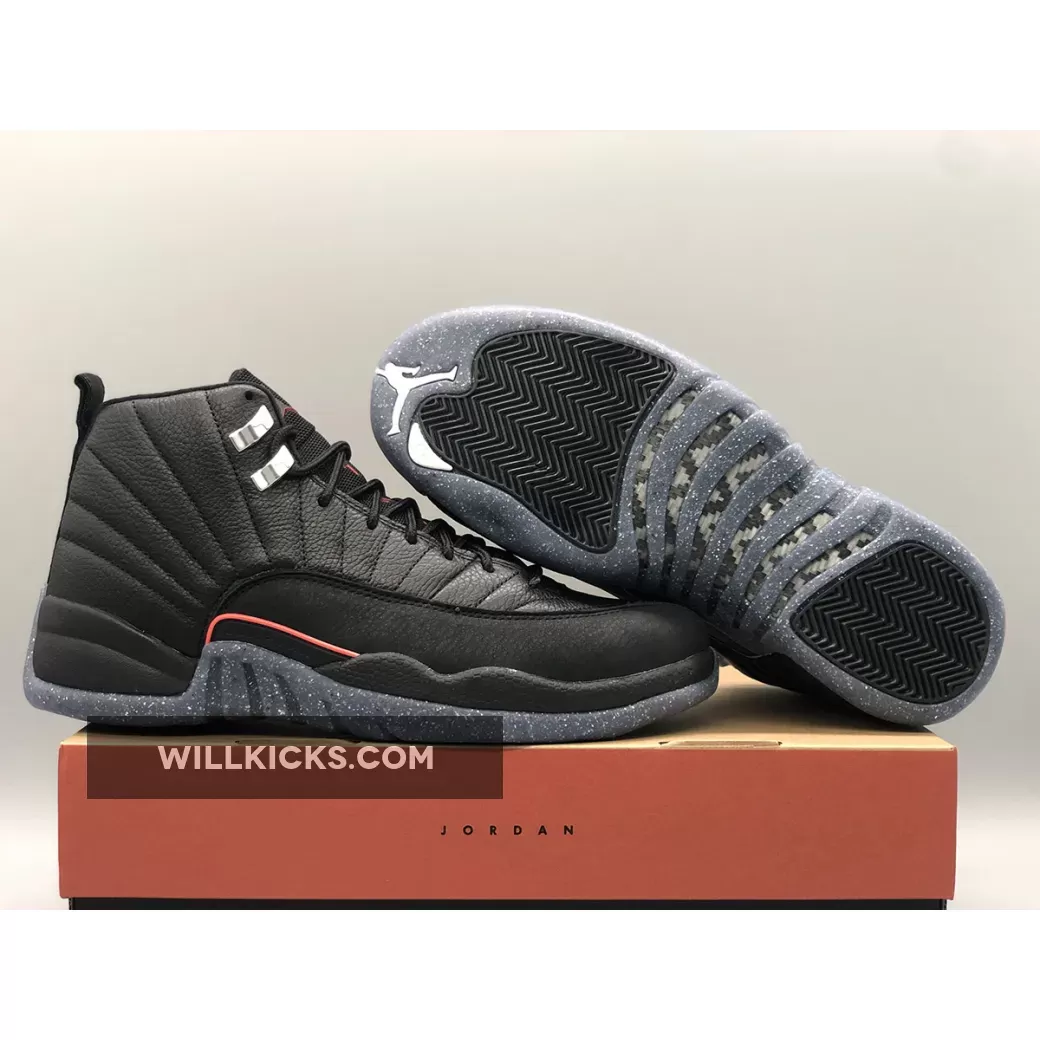 Air Jordan 12 'Utility' Black/Black-Bright Crimson-White DC1062-006, air jordan utility black