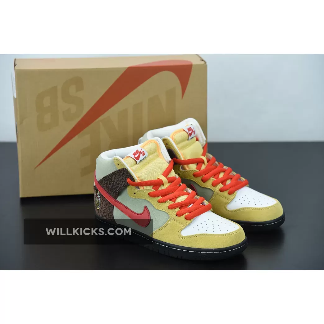 Color Skates x Nike SB Dunk High 'Kebab and Destroy' CZ2205-700 / kebab and destroy