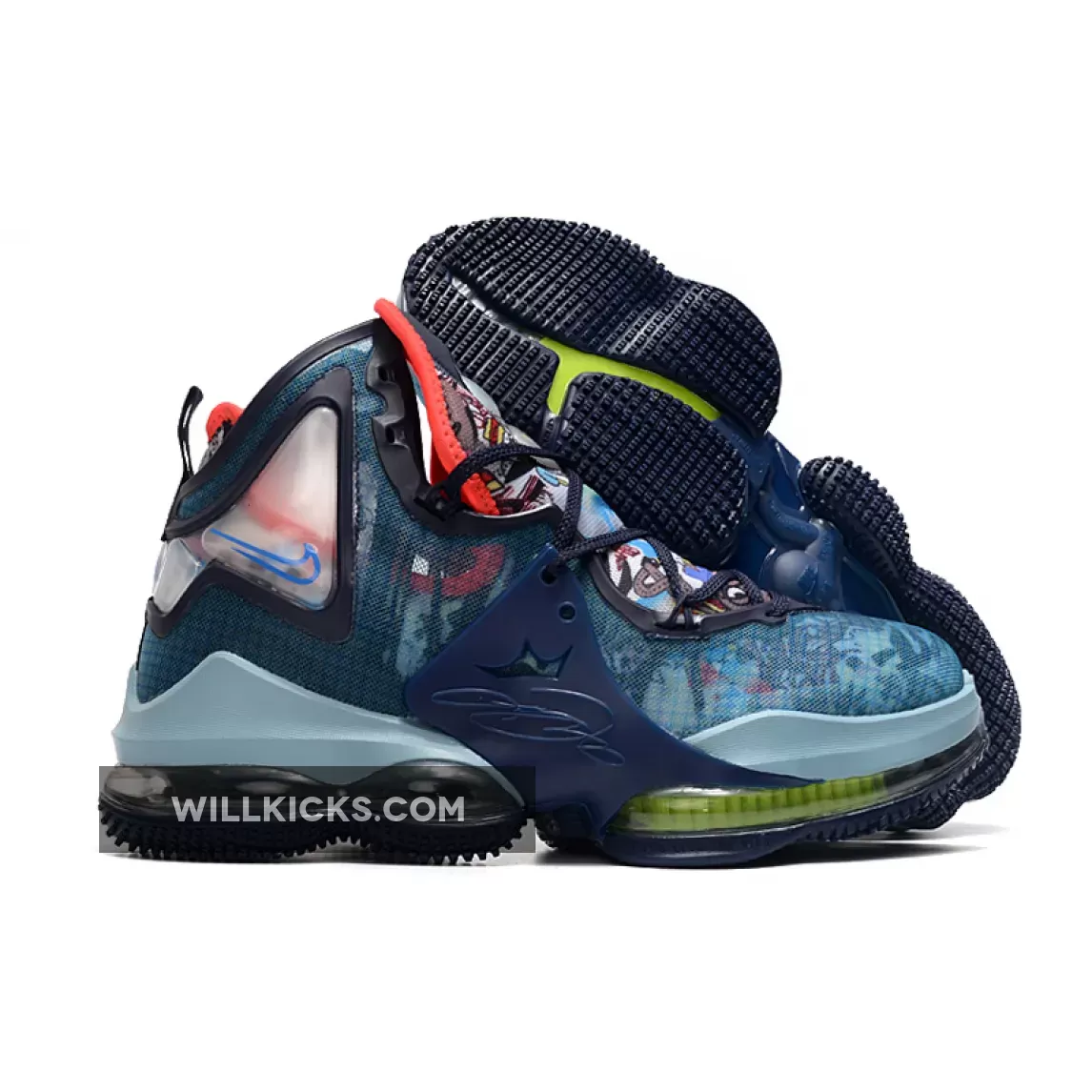 Nike LeBron 19 Fast Food Blue/Red DC9340-400 / blue and red lebrons