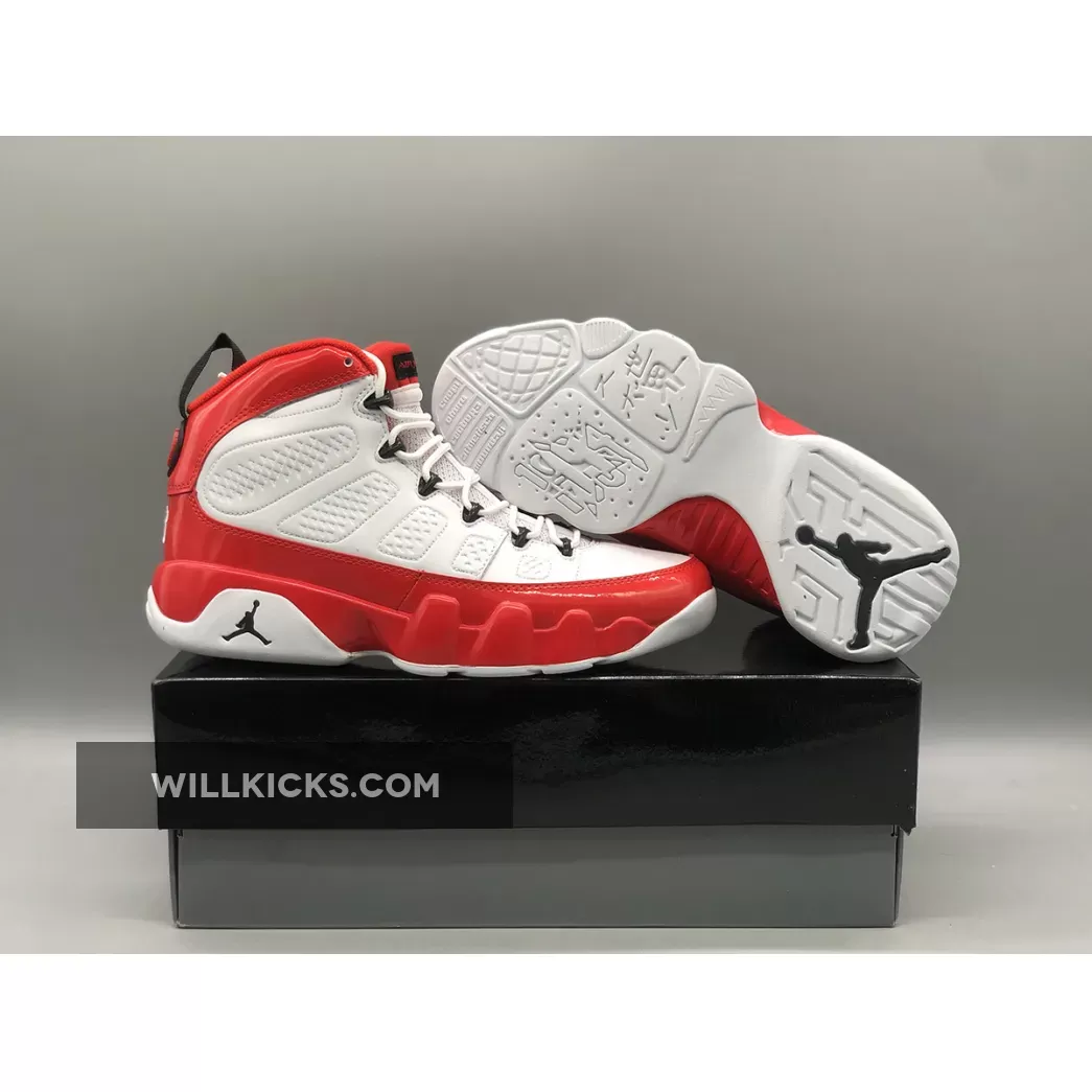 Air Jordan 9 White/Gym Red-Black 302370-160 / gym red jordan 9