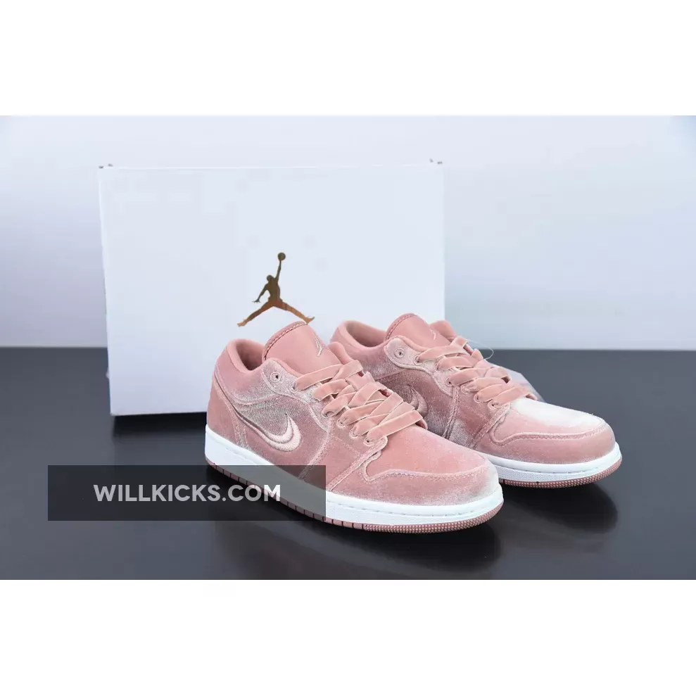 Air Jordan 1 Low 'Pink Velvet' DQ8396-600 Brand New