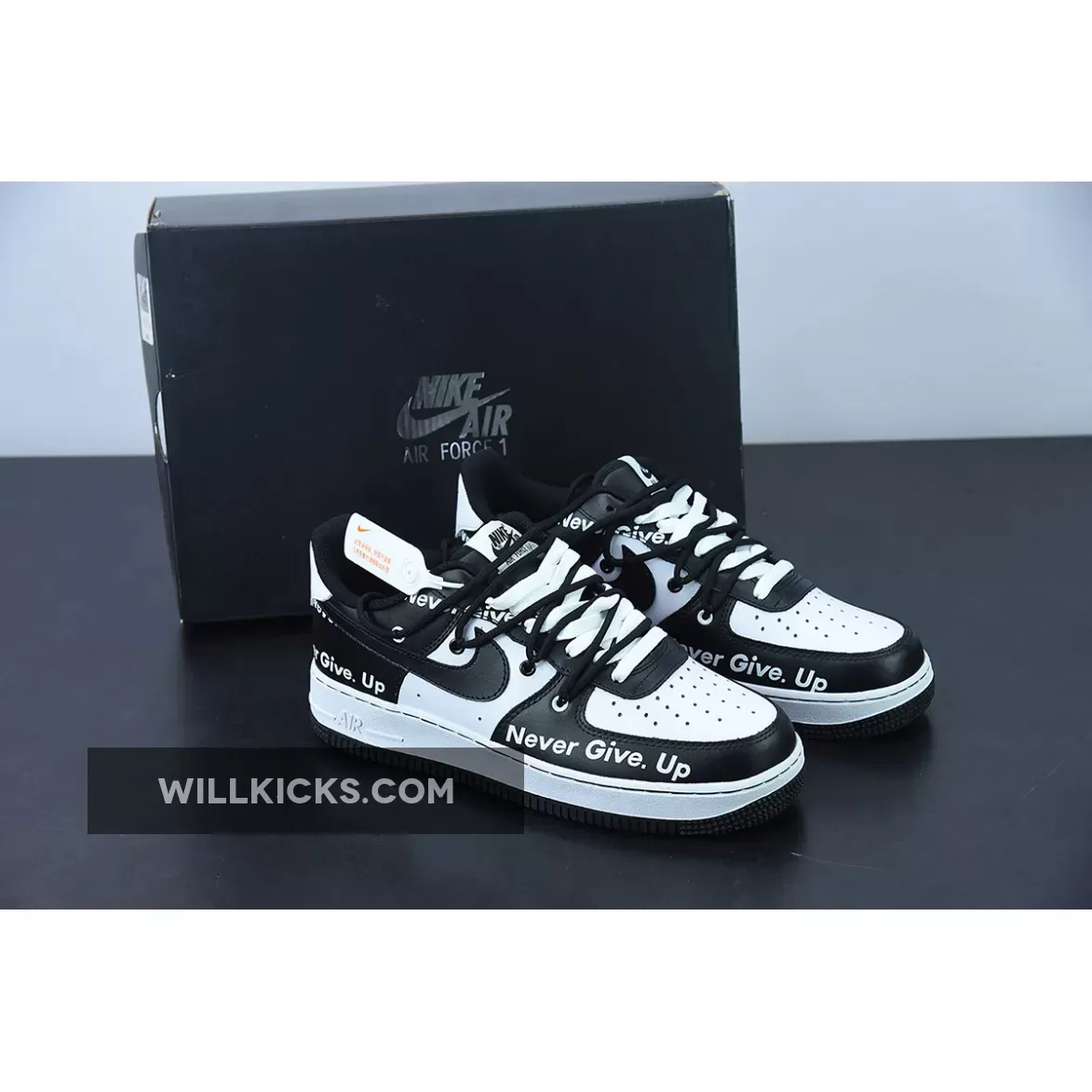 Nike Air Force 1 Low 'Never Give Up' Black White 1675865190 Online Sale