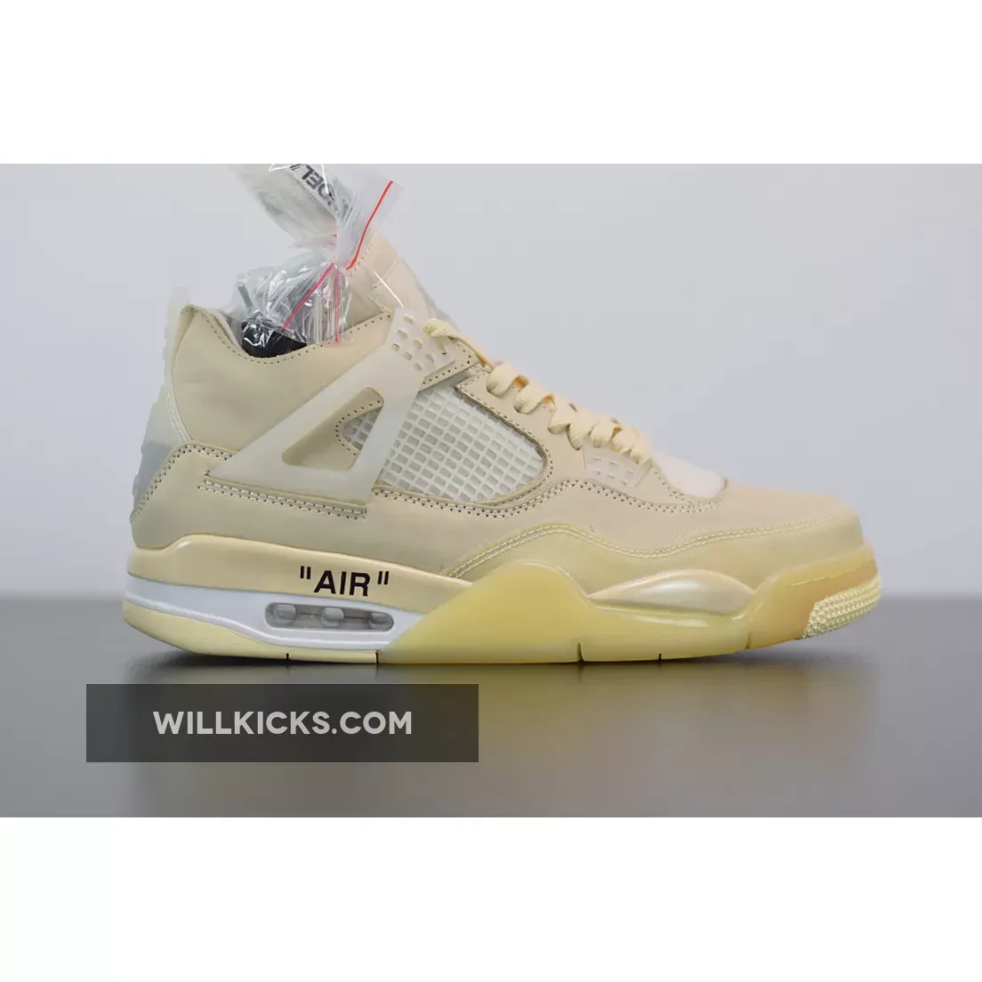 Off-White x Air Jordan 4 SP Sail/Muslin-White-Black CV9388-100 - j4 off white